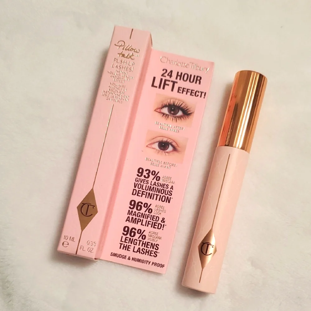 NIB Charlotte Tilbury Pillow Talk Push Up Lashes Mascara Super Black FULL SIZE
